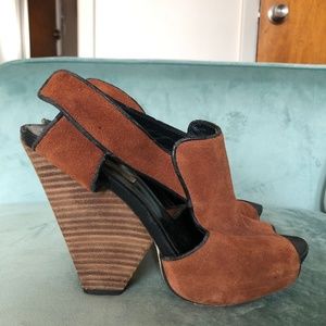 Katheryn Amberleigh Suede Block Heels
